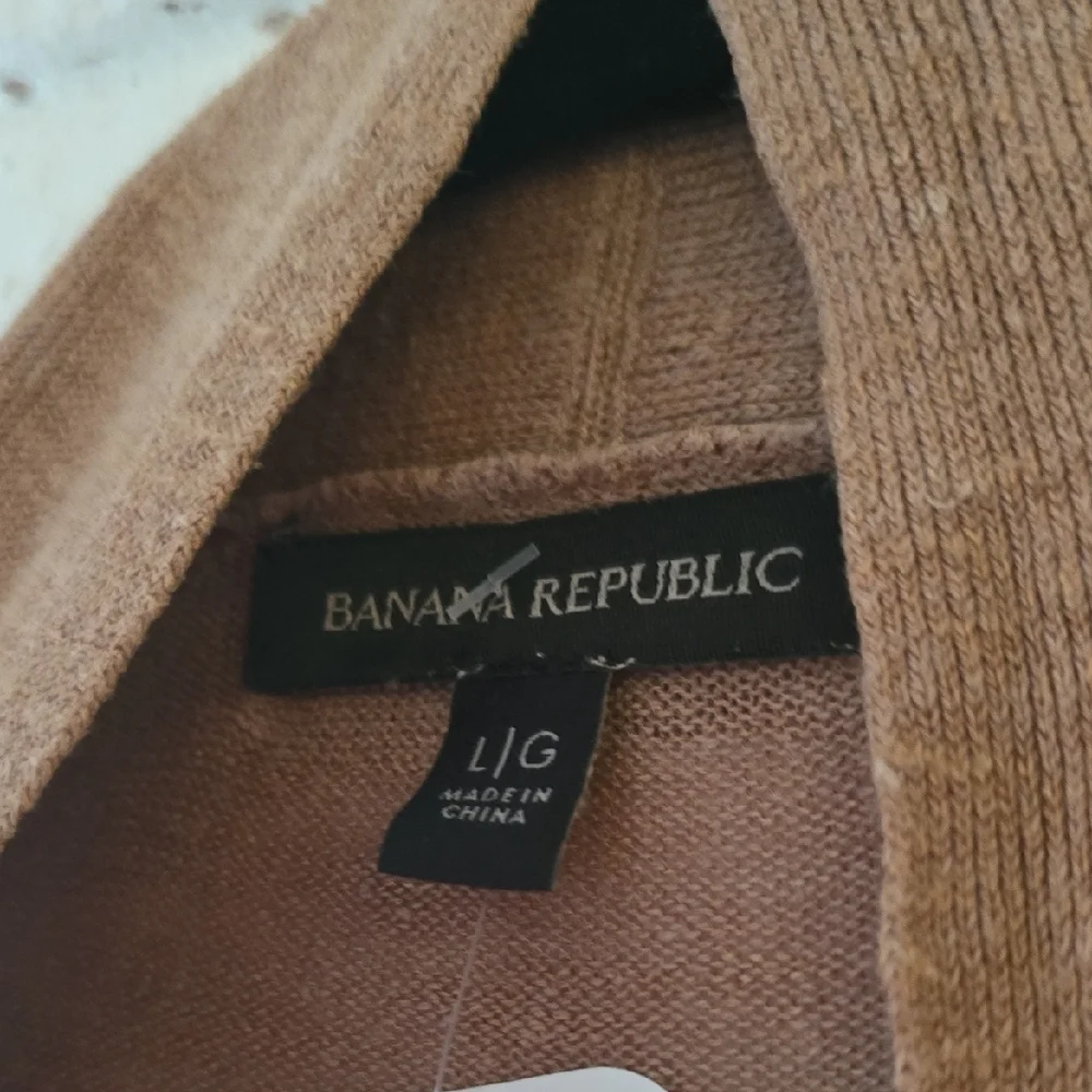 Banana Republic Camel Open-Front Long Cardigan - Picture 2 of 5